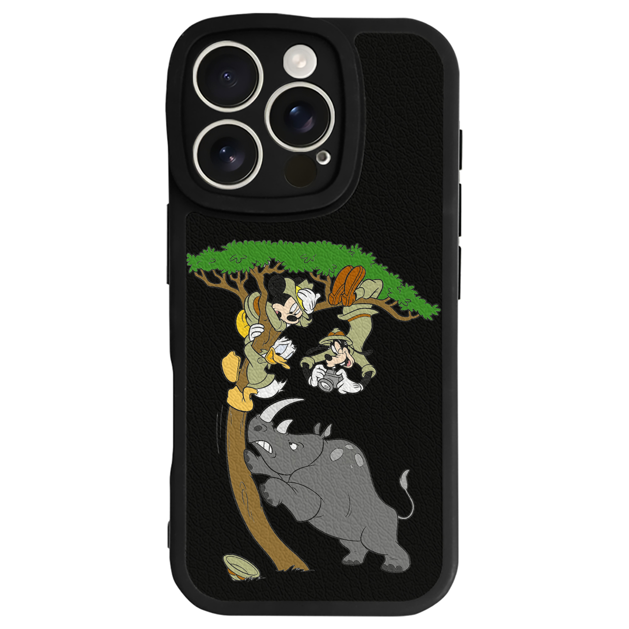 （画像用） ミッキーマウス Mickey Mouse 【iPhone 16シリーズ対応】シリコンスマホケース（レザー調） 材質：シリコン